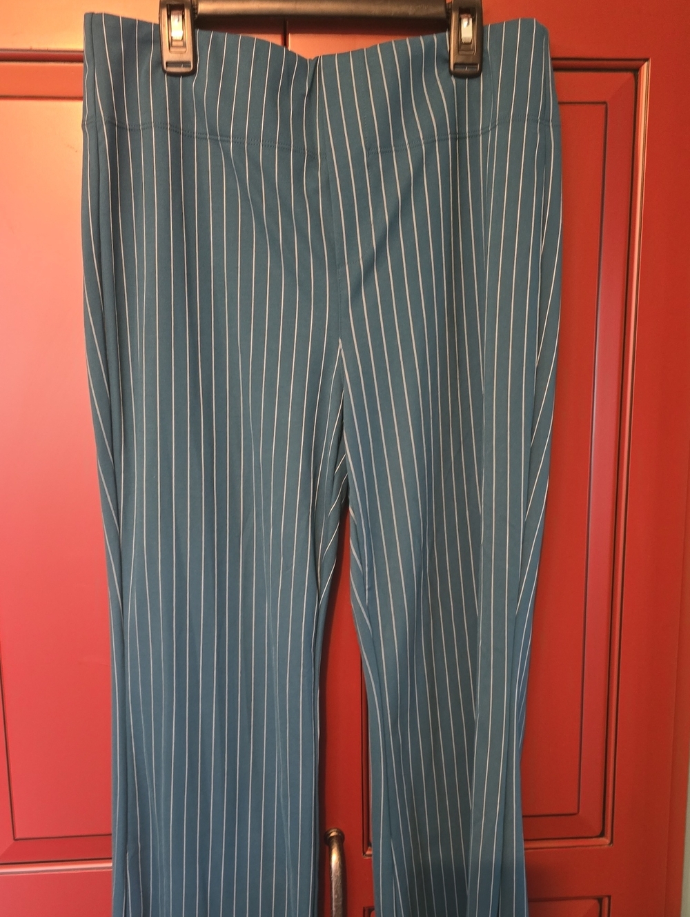 Striped Teal Wide-Leg Pants - Women Halara Pants